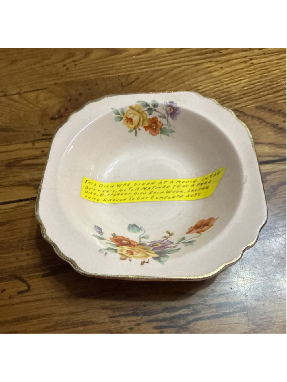 Antique Limoges China Company Plate Pink Roses Pastel Floral Gold